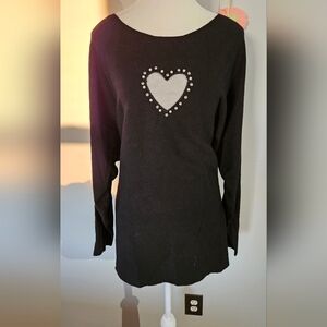 NWT LIV Milano Cutout Heart Sweater Plus Size 2X